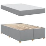 Casa si Gradina - Mobilier - Paturi si accesorii - Paturi - Cadru de pat cu saltea Altele Gri deschis 120 x 200 cm tesatura - Infinity.ro