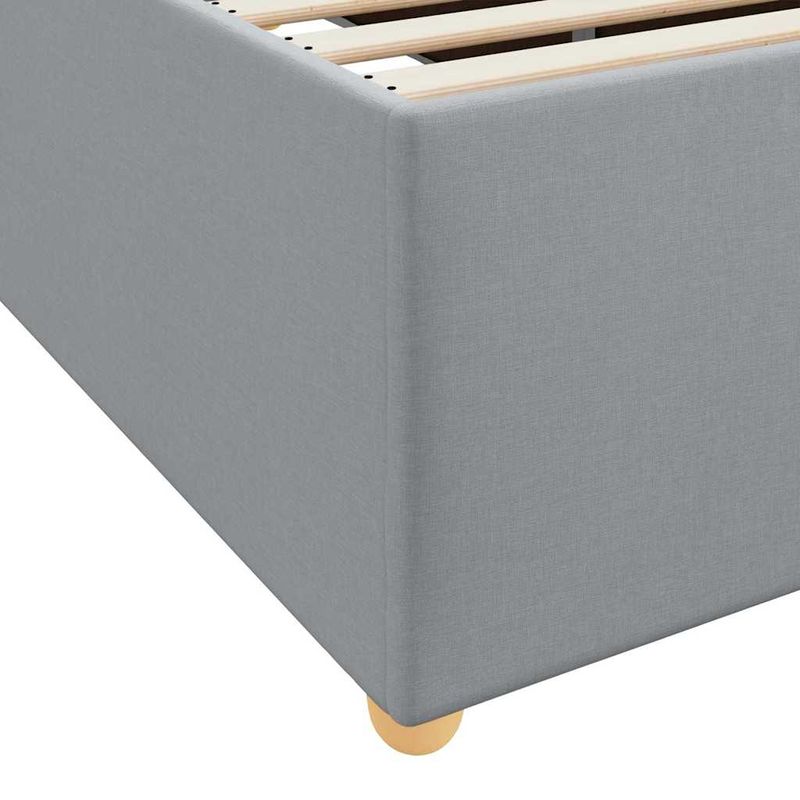 Casa si Gradina - Mobilier - Paturi si accesorii - Paturi - Cadru de pat cu saltea Altele Gri deschis 120 x 200 cm tesatura - Infinity.ro