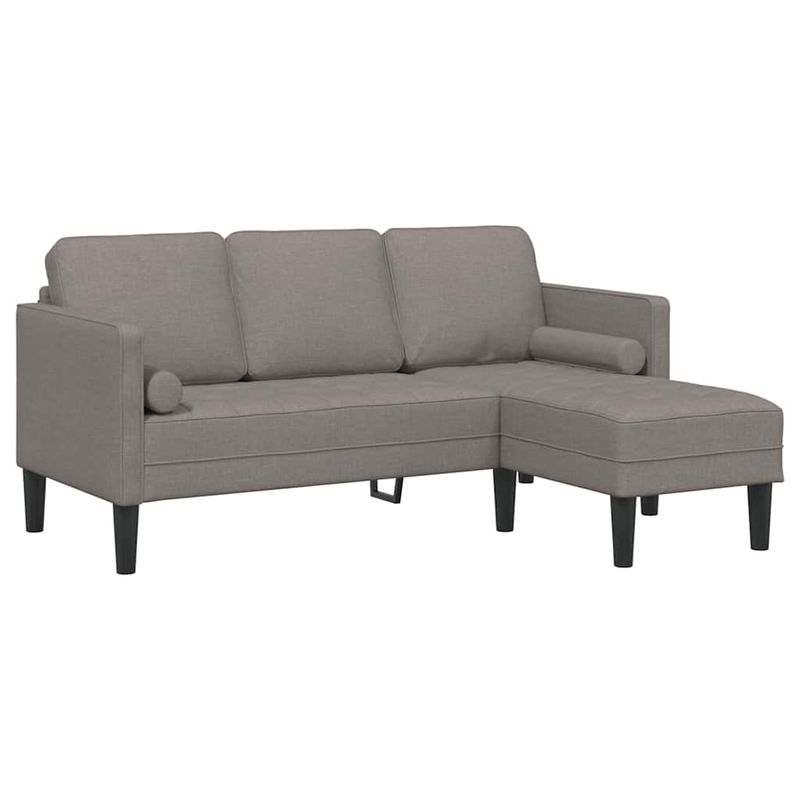 Casa si Gradina - Mobilier - Canapele si coltare - Canapele - Canapea forma L, 3 locuri, taupe, 160 cm, textil - Infinity.ro