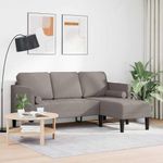 Casa si Gradina - Mobilier - Canapele si coltare - Canapele - Canapea forma L, 3 locuri, taupe, 160 cm, textil - Infinity.ro