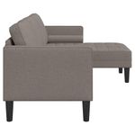 Casa si Gradina - Mobilier - Canapele si coltare - Canapele - Canapea forma L, 3 locuri, taupe, 160 cm, textil - Infinity.ro