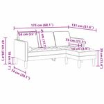 Casa si Gradina - Mobilier - Canapele si coltare - Canapele - Canapea forma L, 3 locuri, taupe, 160 cm, textil - Infinity.ro