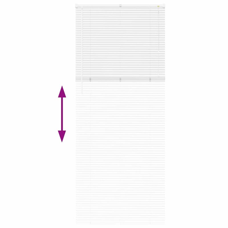 Casa si Gradina - Textile si covoare - Rulouri si jaluzele - Jaluzea pentru Fereastra cu perdele Altele Manual Alb 80 x 130 cm Aluminiu - Infinity.ro