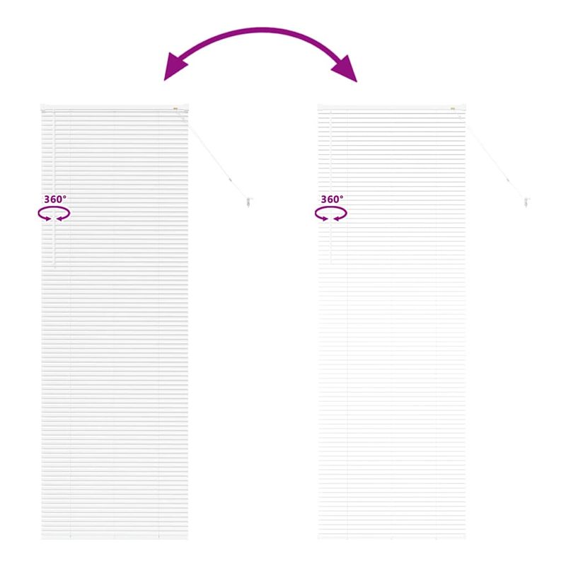 Casa si Gradina - Textile si covoare - Rulouri si jaluzele - Jaluzea pentru Fereastra cu perdele Altele Manual Alb 80 x 130 cm Aluminiu - Infinity.ro