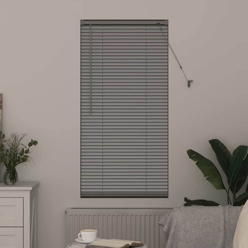Casa si Gradina - Textile si covoare - Rulouri si jaluzele - Jaluzea pentru Fereastra Argintiu 80 x 130 cm Aluminiu - Infinity.ro