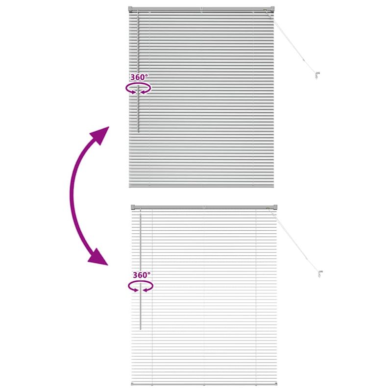 Casa si Gradina - Textile si covoare - Rulouri si jaluzele - Jaluzea pentru Fereastra Argintiu 105 x 130 cm Aluminiu - Infinity.ro
