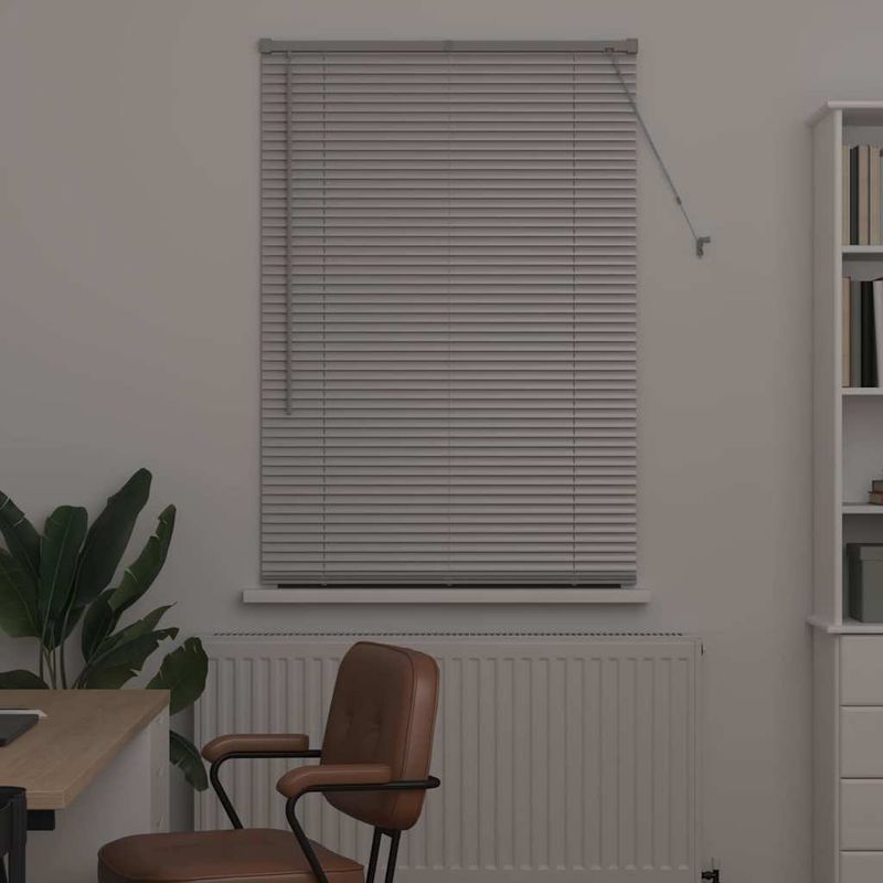 Casa si Gradina - Textile si covoare - Rulouri si jaluzele - Jaluzea pentru Fereastra Argintiu 80 x 130 cm Aluminiu - Infinity.ro