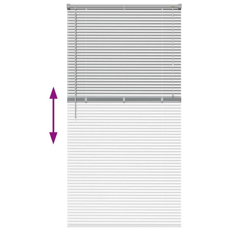 Casa si Gradina - Textile si covoare - Rulouri si jaluzele - Jaluzea pentru Fereastra Argintiu 80 x 130 cm Aluminiu - Infinity.ro