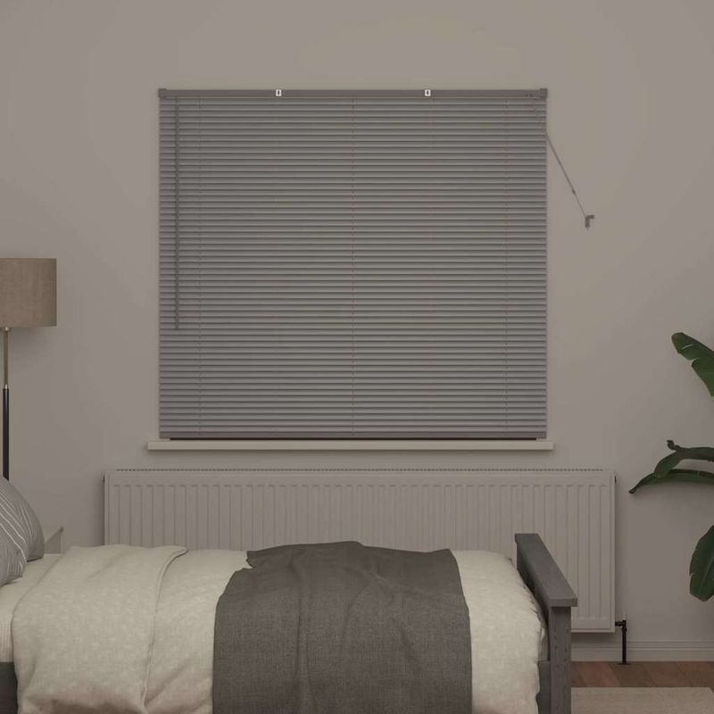 Casa si Gradina - Textile si covoare - Rulouri si jaluzele - Jaluzea pentru Fereastra Argintiu 80 x 130 cm Aluminiu - Infinity.ro