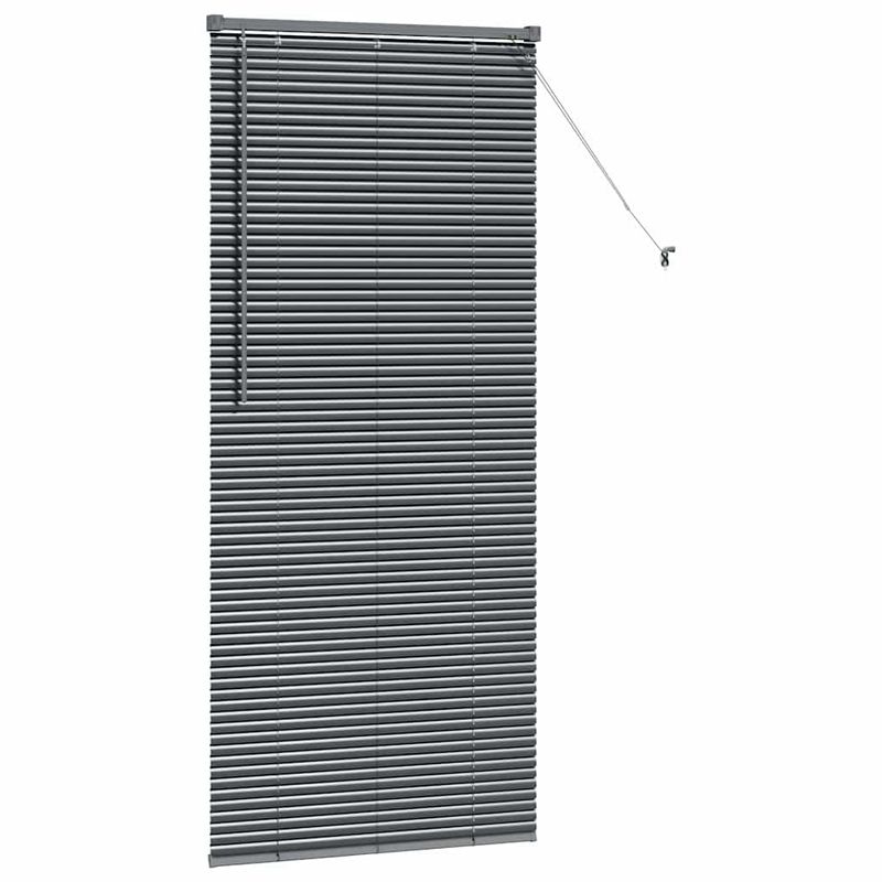 Casa si Gradina - Textile si covoare - Rulouri si jaluzele - Jaluzea pentru Fereastra Gri inchis 80 x 175 cm Aluminiu - Infinity.ro