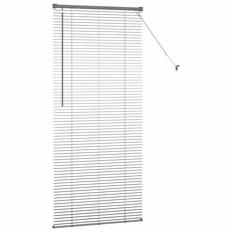 Casa si Gradina - Textile si covoare - Rulouri si jaluzele - Jaluzea pentru Fereastra Gri inchis 80 x 175 cm Aluminiu - Infinity.ro
