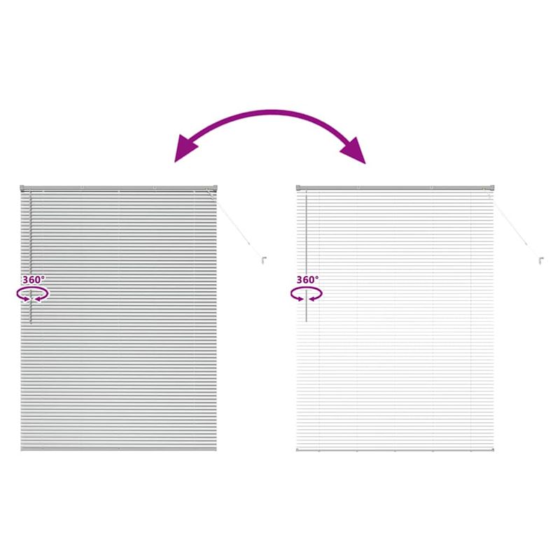 Casa si Gradina - Textile si covoare - Rulouri si jaluzele - Jaluzea pentru Fereastra Argintiu 135 x 175 cm Aluminiu - Infinity.ro