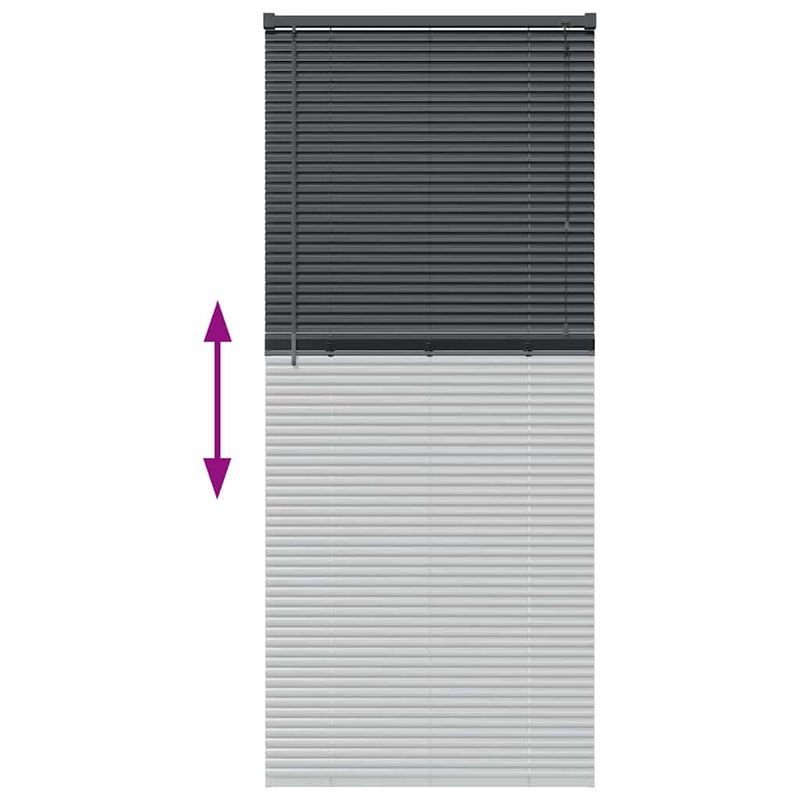 Casa si Gradina - Textile si covoare - Rulouri si jaluzele - Jaluzea pentru Fereastra Gri inchis 80 x 175 cm Aluminiu - Infinity.ro