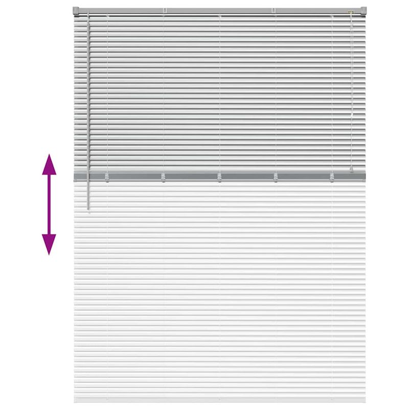 Casa si Gradina - Textile si covoare - Rulouri si jaluzele - Jaluzea pentru Fereastra Argintiu 135 x 175 cm Aluminiu - Infinity.ro
