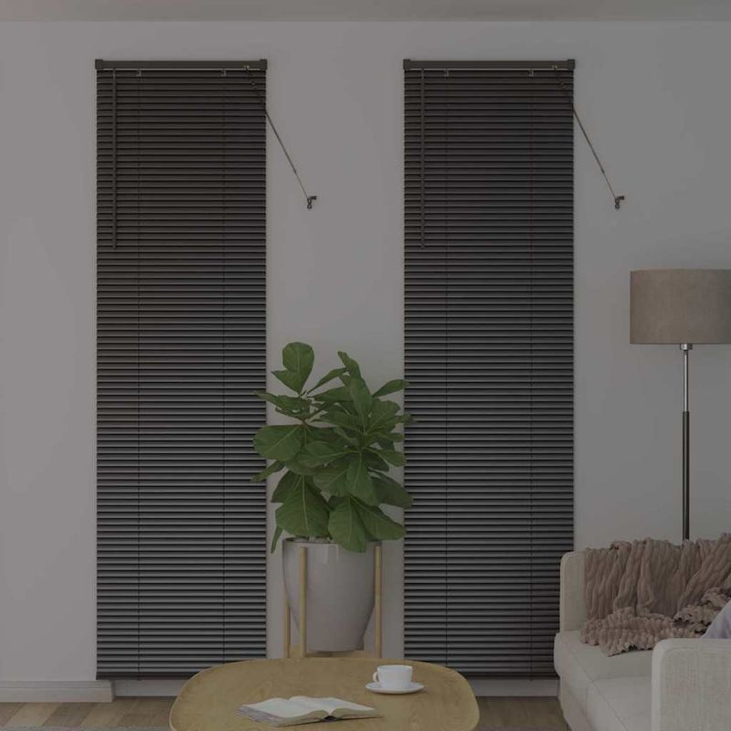 Casa si Gradina - Textile si covoare - Rulouri si jaluzele - Jaluzea pentru Fereastra cu perdele Altele Manual Negru 60 x 220 cm Aluminiu - Infinity.ro