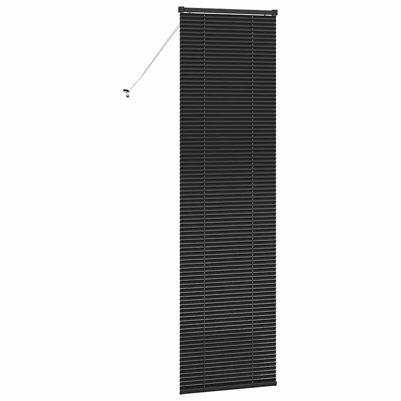 Casa si Gradina - Textile si covoare - Rulouri si jaluzele - Jaluzea pentru Fereastra cu perdele Altele Manual Negru 60 x 220 cm Aluminiu - Infinity.ro