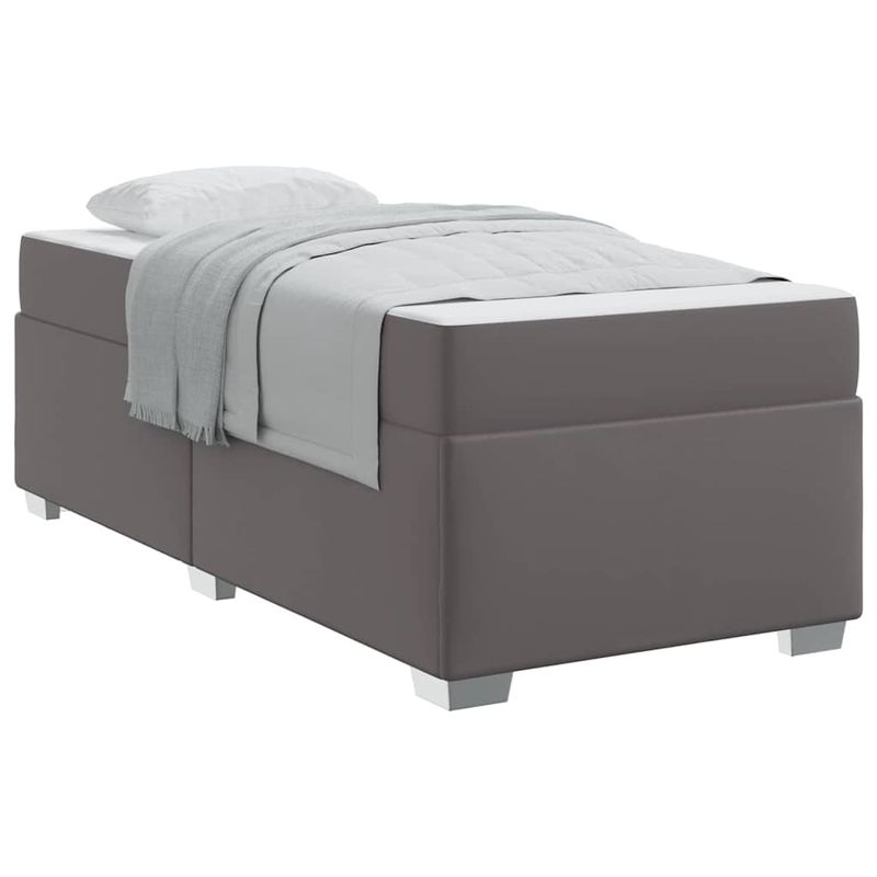 Casa si Gradina - Mobilier - Paturi si accesorii - Paturi - Cadru de pat Altele Gri 90 x 190 cm Piele artificiala - Infinity.ro