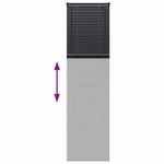 Casa si Gradina - Textile si covoare - Rulouri si jaluzele - Jaluzea pentru Fereastra cu perdele Altele Manual Negru 60 x 220 cm Aluminiu - Infinity.ro