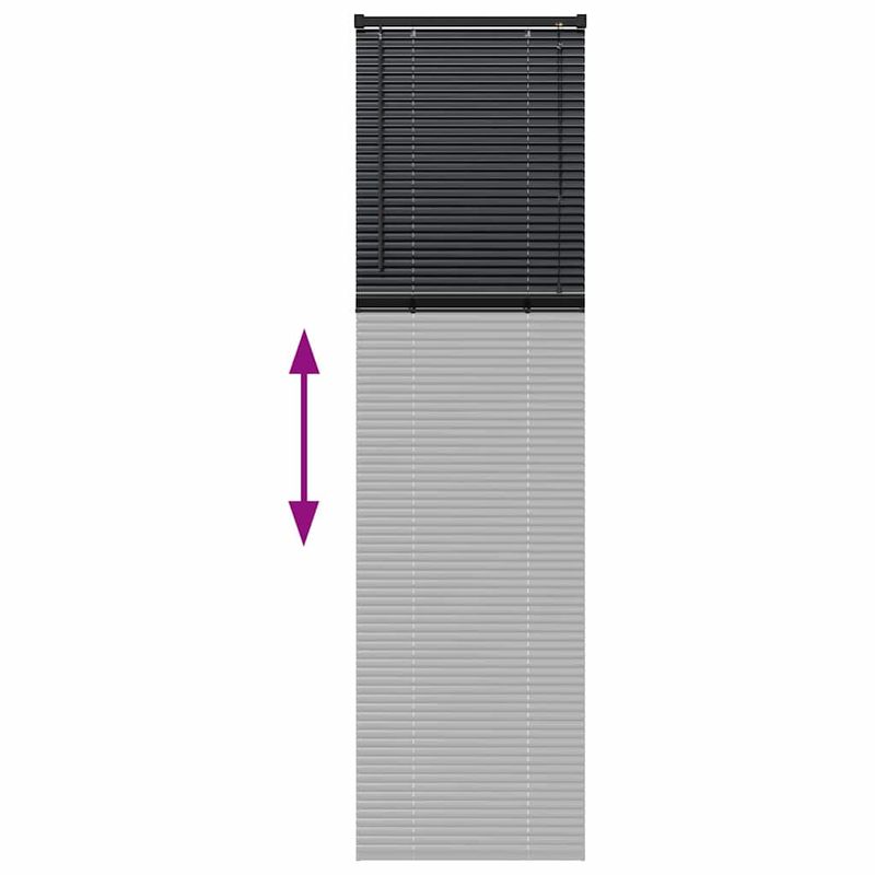 Casa si Gradina - Textile si covoare - Rulouri si jaluzele - Jaluzea pentru Fereastra cu perdele Altele Manual Negru 60 x 220 cm Aluminiu - Infinity.ro