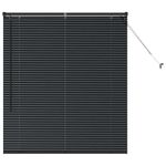 Casa si Gradina - Textile si covoare - Rulouri si jaluzele - Jaluzea pentru Fereastra cu perdele Altele Manual Negru 80 x 130 cm Aluminiu - Infinity.ro