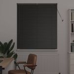 Casa si Gradina - Textile si covoare - Rulouri si jaluzele - Jaluzea pentru Fereastra cu perdele Altele Manual Negru 80 x 130 cm Aluminiu - Infinity.ro