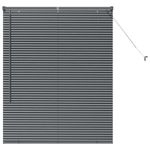 Casa si Gradina - Textile si covoare - Rulouri si jaluzele - Jaluzea pentru Fereastra Gri inchis 105 x 130 cm Aluminiu - Infinity.ro
