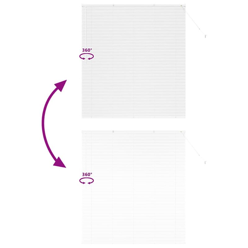 Casa si Gradina - Textile si covoare - Rulouri si jaluzele - Jaluzea pentru Fereastra cu perdele Altele Manual Alb 80 x 130 cm Aluminiu - Infinity.ro