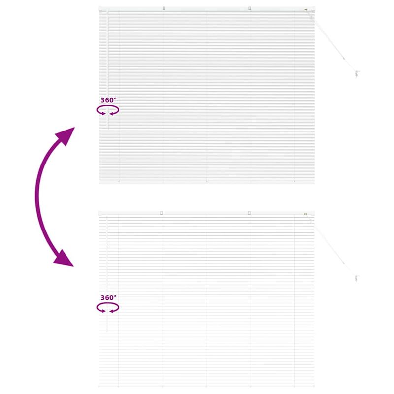 Casa si Gradina - Textile si covoare - Rulouri si jaluzele - Jaluzea pentru Fereastra cu perdele Altele Manual Alb 80 x 130 cm Aluminiu - Infinity.ro