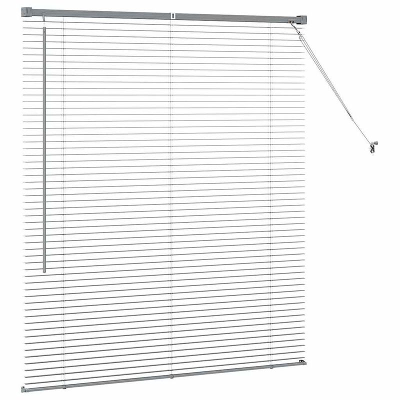 Casa si Gradina - Textile si covoare - Rulouri si jaluzele - Jaluzea pentru Fereastra Gri inchis 80 x 130 cm Aluminiu - Infinity.ro