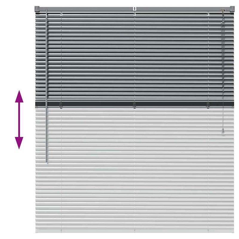 Casa si Gradina - Textile si covoare - Rulouri si jaluzele - Jaluzea pentru Fereastra Gri inchis 80 x 130 cm Aluminiu - Infinity.ro