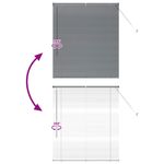 Casa si Gradina - Textile si covoare - Rulouri si jaluzele - Jaluzea pentru Fereastra Gri inchis 80 x 130 cm Aluminiu - Infinity.ro