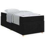 Casa si Gradina - Mobilier - Paturi si accesorii - Paturi - Cadru de pat cu saltea Altele Negru 80 x 200 cm tesatura - Infinity.ro