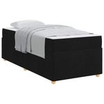 Casa si Gradina - Mobilier - Paturi si accesorii - Paturi - Cadru de pat cu saltea Altele Negru 80 x 200 cm tesatura - Infinity.ro