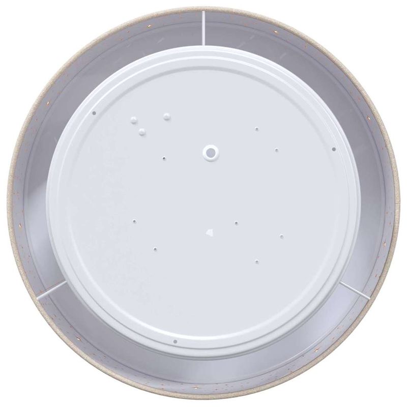 Casa si Gradina - Corpuri si surse de iluminat - Veioze si lampi - Lampi de veghe - Lustra cu abajur model stea, taupe, Ø 30 cm, tesatura, E27 - Infinity.ro