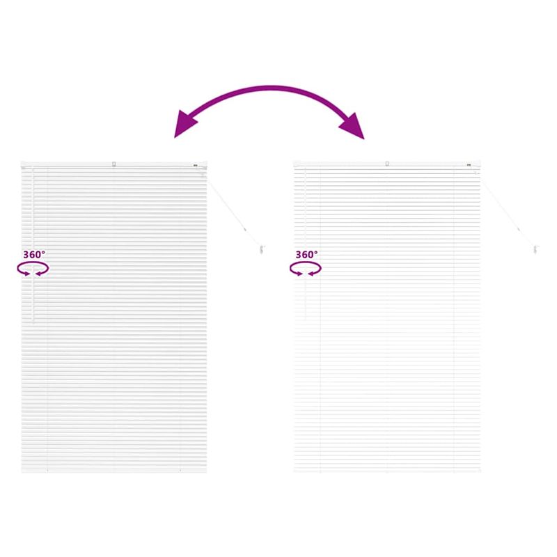 Casa si Gradina - Textile si covoare - Rulouri si jaluzele - Jaluzea pentru Fereastra cu perdele Altele Manual Alb 105 x 175 cm Aluminiu - Infinity.ro