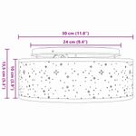 Casa si Gradina - Corpuri si surse de iluminat - Veioze si lampi - Lampi de veghe - Lustra cu abajur model stea, taupe, Ø 30 cm, tesatura, E27 - Infinity.ro