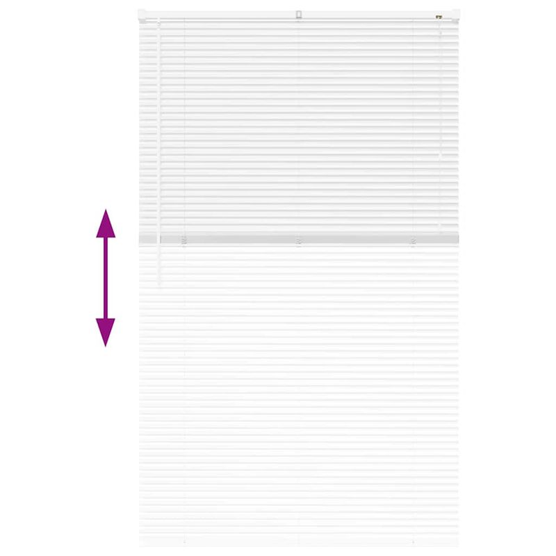 Casa si Gradina - Textile si covoare - Rulouri si jaluzele - Jaluzea pentru Fereastra cu perdele Altele Manual Alb 105 x 175 cm Aluminiu - Infinity.ro