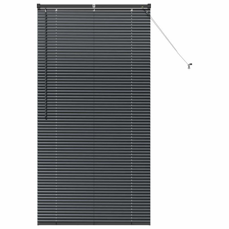 Casa si Gradina - Textile si covoare - Rulouri si jaluzele - Jaluzea pentru Fereastra cu perdele Altele Manual Negru 80 x 130 cm Aluminiu - Infinity.ro