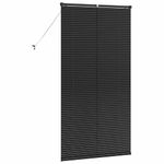 Casa si Gradina - Textile si covoare - Rulouri si jaluzele - Jaluzea pentru Fereastra cu perdele Altele Manual Negru 80 x 130 cm Aluminiu - Infinity.ro