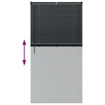 Casa si Gradina - Textile si covoare - Rulouri si jaluzele - Jaluzea pentru Fereastra cu perdele Altele Manual Negru 80 x 130 cm Aluminiu - Infinity.ro