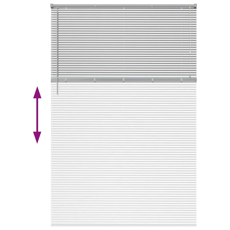 Casa si Gradina - Textile si covoare - Rulouri si jaluzele - Jaluzea pentru Fereastra Argintiu 80 x 130 cm Aluminiu - Infinity.ro