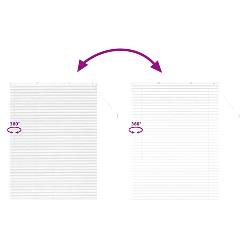 Casa si Gradina - Textile si covoare - Rulouri si jaluzele - Jaluzea pentru Fereastra cu perdele Altele Manual Alb 135 x 175 cm Aluminiu - Infinity.ro