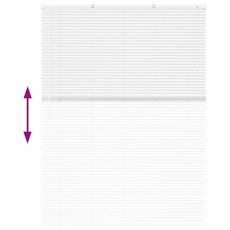 Casa si Gradina - Textile si covoare - Rulouri si jaluzele - Jaluzea pentru Fereastra cu perdele Altele Manual Alb 135 x 175 cm Aluminiu - Infinity.ro