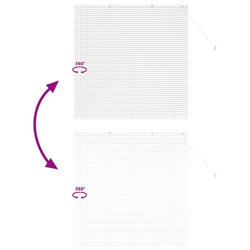 Casa si Gradina - Textile si covoare - Rulouri si jaluzele - Jaluzea pentru Fereastra cu perdele Altele Manual Alb 130 x 130 cm Aluminiu - Infinity.ro