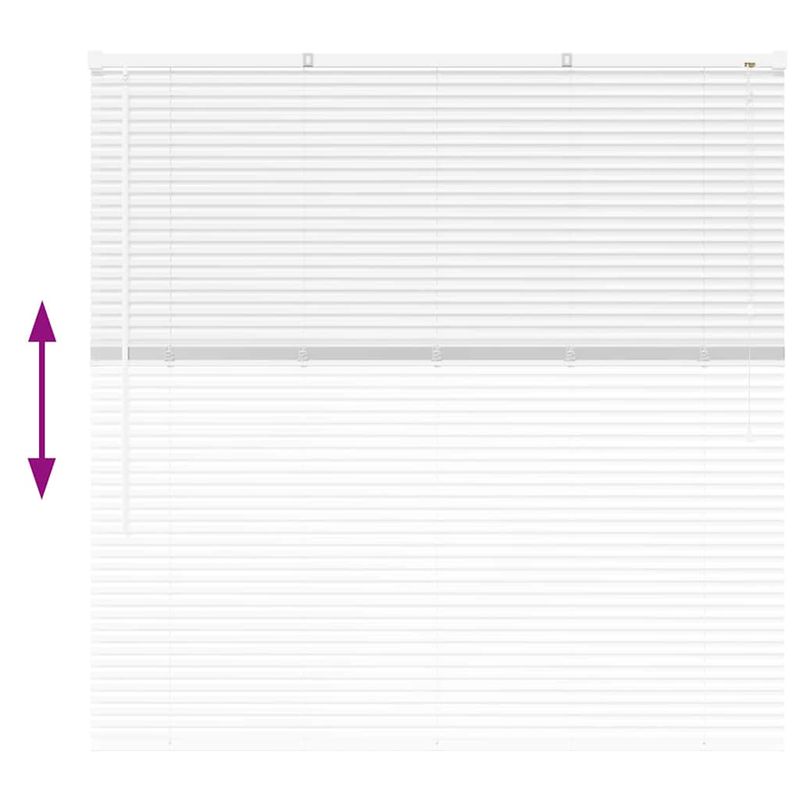 Casa si Gradina - Textile si covoare - Rulouri si jaluzele - Jaluzea pentru Fereastra cu perdele Altele Manual Alb 130 x 130 cm Aluminiu - Infinity.ro