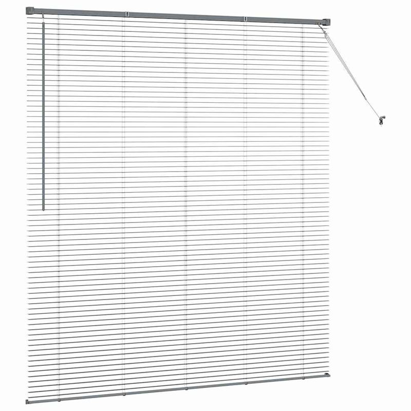 Casa si Gradina - Textile si covoare - Rulouri si jaluzele - Jaluzea pentru Fereastra Gri inchis 160 x 175 cm Aluminiu - Infinity.ro