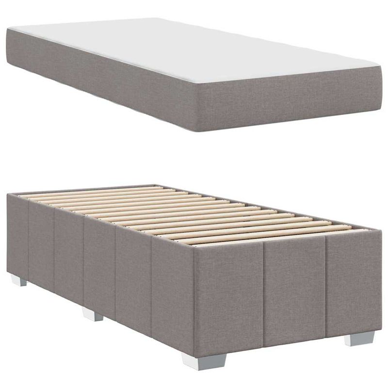 Casa si Gradina - Mobilier - Paturi si accesorii - Paturi - Cadru de pat Gri taupe 120 x 190 cm tesatura - Infinity.ro