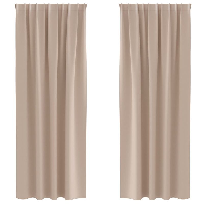 Casa si Gradina - Textile si covoare - Perdele si draperii - Perdele - Perdele cu perdele 2 pcs Gri taupe 245 x 140 cm Poliester - Infinity.ro