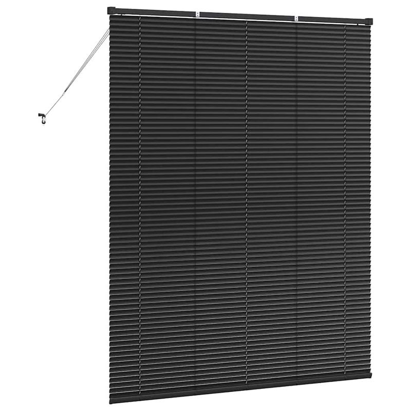 Casa si Gradina - Textile si covoare - Rulouri si jaluzele - Jaluzea pentru Fereastra cu perdele Altele Manual Negru 80 x 130 cm Aluminiu - Infinity.ro