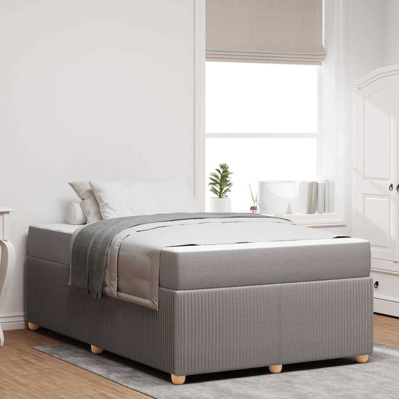 Casa si Gradina - Mobilier - Paturi si accesorii - Paturi - Cadru de pat Altele Gri taupe 120 x 190 cm tesatura - Infinity.ro